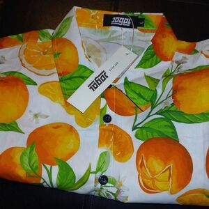 Men's Orange Fruit Print Shirt